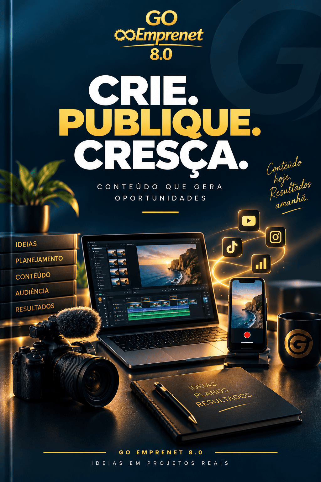 Capa do eBook Crie. Publique. Cresça. - GO EMPRENET